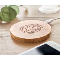 CARICATORE WIRELESS TONDO IN BAMBOO